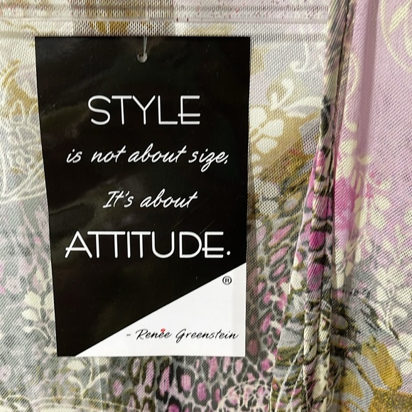 ATTITUDES BY RENEE MESH TOP XS NWT - Picture 5 of 7